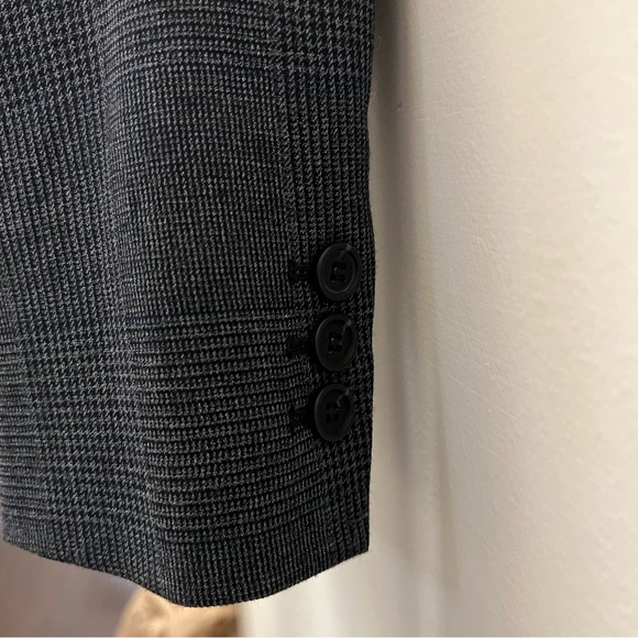 NWT Jones New York Charcoal Gray Plaid Olivia Blazer Fitted Suit Blazer US 10 - Picture 12 of 16